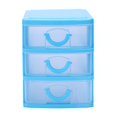thumbnail image 1 of Mini Boîte de Rangement en Plastique Translucide de type Tiroir (Bleu 3 Couches), 1 of 5