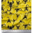 thumbnail image 1 of Soimoi Georgette Viscose Fabric Geometric Shapes & Scorpion Insects Printed Fabric 1 Yard 42 Inch Wide, 1 of 1