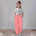 thumbnail image 2 of WENXIAOO Kids Sweatpants Drawstring Sweatpants With Pockets Solid Color Red Pants Kids Boys Sweatpants Size 3-4T, 2 of 6