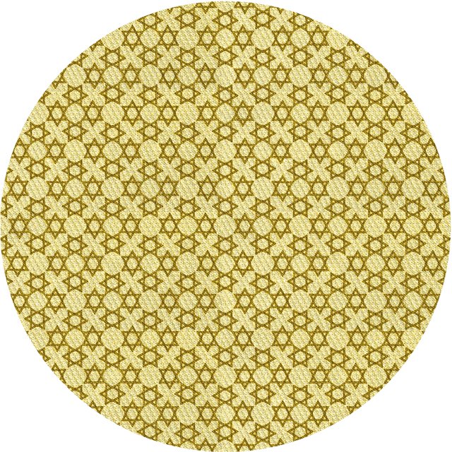 Ahgly Company Tapis d'Intérieur Lavables en Machine, Ronds, Transitionnels, Brun Caramel, Ronds de 4'