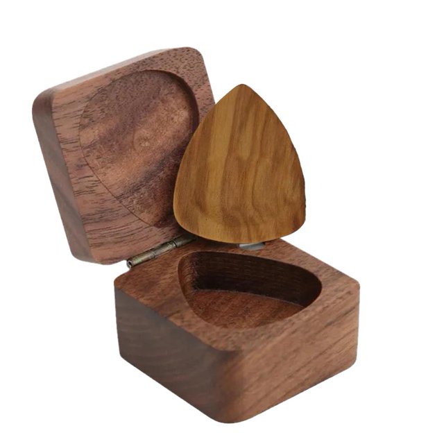 Guitar Pick Wooden Guitar Picks Holder Personalized Guitar Pick Case Box :ψ Z6Z7