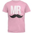 thumbnail image 1 of Mr. Moustache T-Shirt Rose pour Adulte, 1 of 1