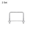 thumbnail image 3 of Unique Bargains Square U-Bolts 2 Sets 82mm Inner Width 70mm Length M8 304 Stainless Steel U Clamp Bolt, 3 of 5