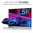 thumbnail image 2 of V1Pro 16 Inch 2.5K Portable Gaming Monitor – 144Hz IPS Display with FreeSync, USB-C & Mini HDMI for Laptop, Mac, PS5, Xbox, Switch (Sliver), 2 of 13