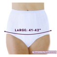 thumbnail image 4 of 3-Pack Women's Maximum Absorbency Reusable Bladder Control Panties White Large (Fits Hip: 41-42"), 4 of 5