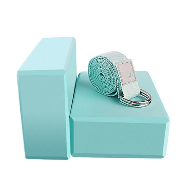 Cork Yoga Block 2 Pack EVA Foam Yoga Block Set of 2 Yoga Block with Strap, Yoga Bricks with Strap, Yoga Block Yoga Brick Yoga Cub