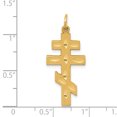 thumbnail image 2 of 14k Yellow Gold Eastern Orthodox Cross Necklace Charm Pendant Religious, 2 of 6