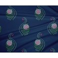 thumbnail image 4 of oneOone Polyester Lycra Fabric Leaves & Floral Block Print Fabric BTY 56 Inch Wide, 4 of 4