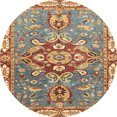 thumbnail image 1 of Ahgly Company Indoor Round Abstract Brownish Green Geometric Area Rugs, 4' Round, 1 of 6