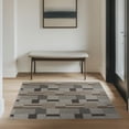 thumbnail image 2 of Mainstays Modern Indoor Taupe, Gray and Brown Geometric Block Rug, 3' x 4', Machine Washable, Non-Skid Backing, 2 of 5