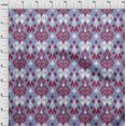 thumbnail image 3 of oneOone Tissu Popeline de Coton Imprimé Ikat Paisley BTY 42 Pouces de Large, 3 of 4