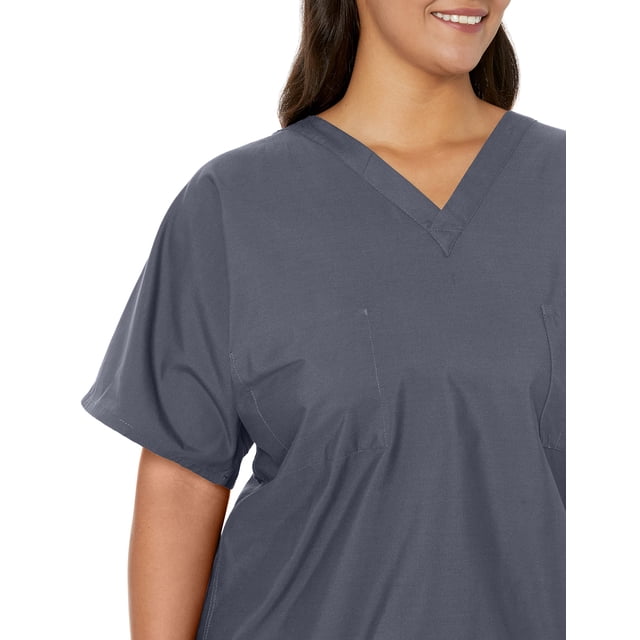 Landau Essentials Haut de Sarrau à Encolure en V : 1 Poche, Réversible, Unisexe, Coupe Classique Décontractée Sarraus Médicaux 7502