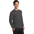 thumbnail image 3 of Port & Company ®  Long Sleeve Performance Blend Tee. Pc381ls L Jet Black, 3 of 4