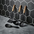 thumbnail image 2 of Thyme & Table Food-Safe Silicone Turner with Beechwood Handle, Black, 2 of 5