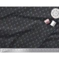 thumbnail image 3 of Soimoi Black polyester Crepe Fabric Alphabet Text Fabric Prints By Yard 52 Inch Wide, 3 of 3