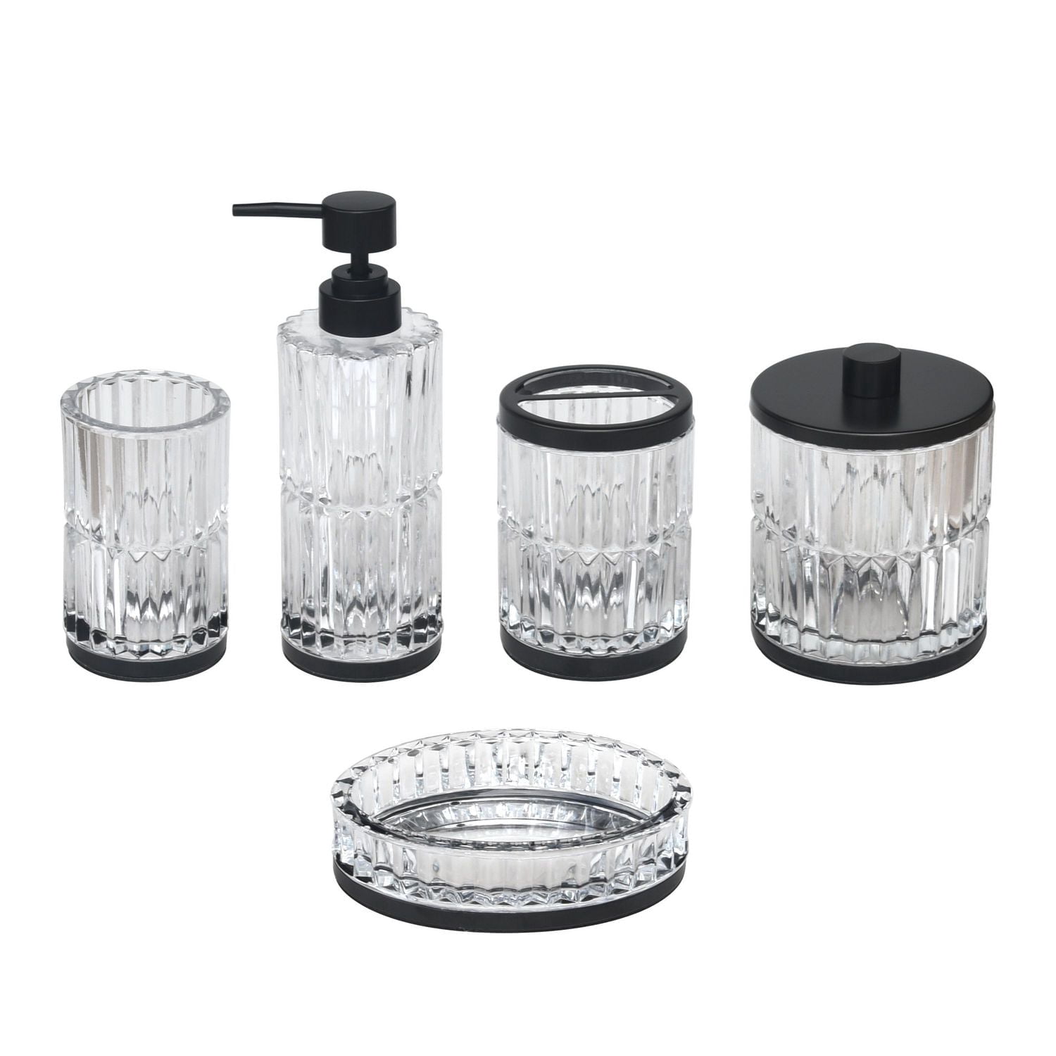 Gobelet en verre avec garniture en métal noir hometrends