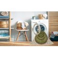 thumbnail image 2 of Ahgly Tapis d'Intérieur Lavable en Machine Carré Transitionnel Brun Gingembre Vert, 6 Pieds Carré, 2 of 7