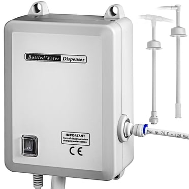 VEVOR Water Dispensing System 20 ft with US Plug 115V AC Perfect for 5 Gallon Bottle, Doubel Inlet, 7 Pounds