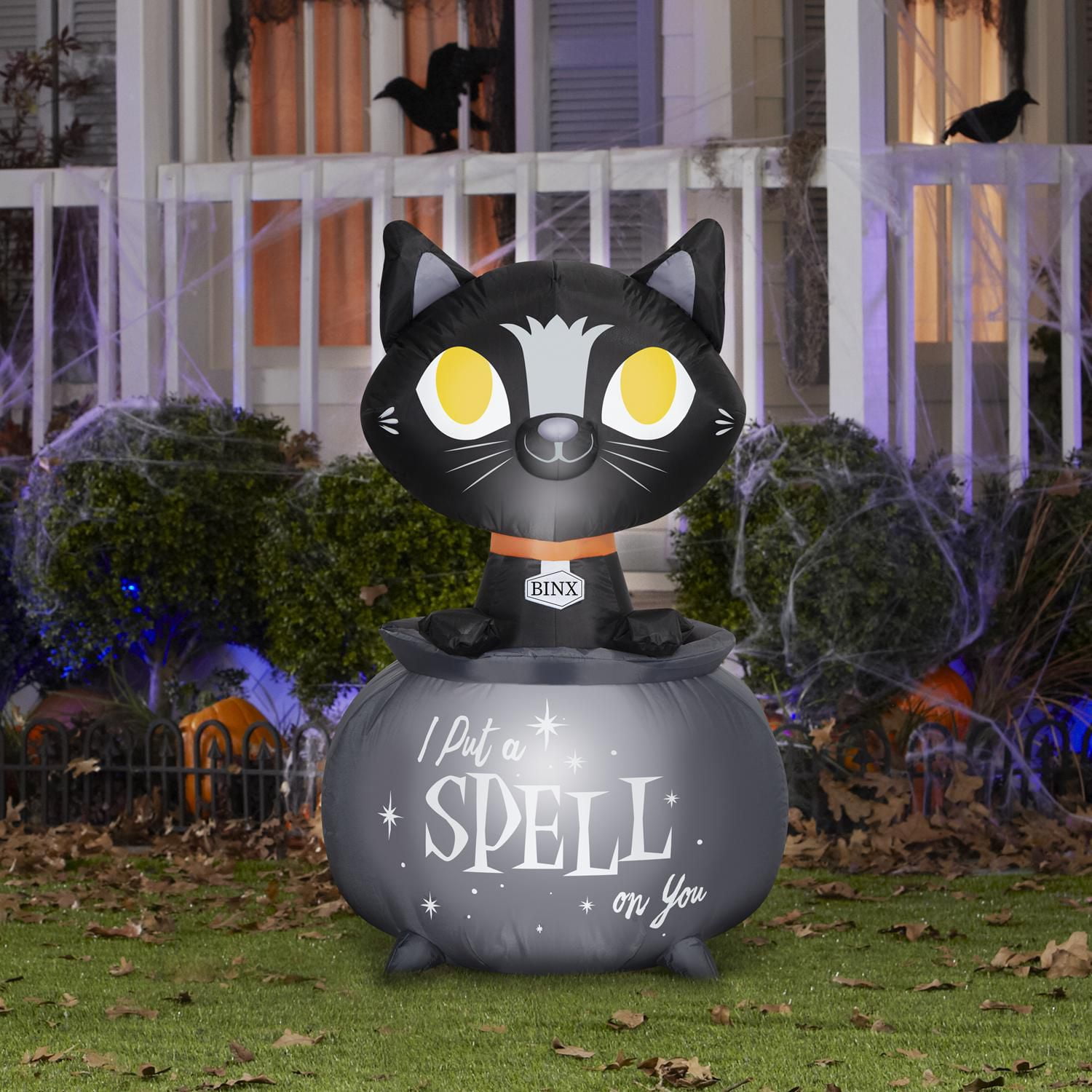 Halloween Inflatable Binx in Cauldron