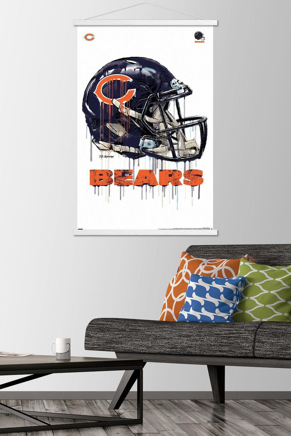 NFL Chicago Bears - Drip Helmet 20 Wall Poster, 22.375" x 34"