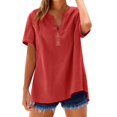 thumbnail image 1 of T-Shirts Femmes Lot Mode Décontractée Col en V Manches Courtes Haut T-Shirt - Hontri, 1 of 5