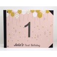 thumbnail image 2 of Darling Souvenir Pink Balloons & Confetti Personalized Printed Birthday PartyGuestBookHardbound Cover Sign InBookRegistry Scrapbook-9 x 12 Inches, 2 of 4