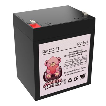 Charity Battery Brand Replacement for Chamberlain 41A6357-1 12v 5Ah Replacement Garage Door Opener SLA CB1250