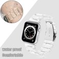 thumbnail image 3 of KOMI Compatible with Series 8/7/9 Resin Apple Watch Bands 45mm 44mm 42mm,Fashion Resin Bracelet Wristband with Stainless Steel Buckle for iWatch Ultra 49mm Series 6/5/4/3/2/1/SE, 3 of 4