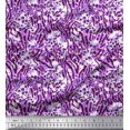 thumbnail image 1 of Soimoi Purple Rayon Crepe Fabric Leopard & Wild Animal Skin Decor Fabric Printed BTY 46 Inch Wide, 1 of 3