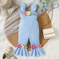 thumbnail image 2 of MIASHUI Stylish Girls Romper Jumpsuit Floral Design Fly Sleeve Casual Wear for Spring and Summer, 2 of 4