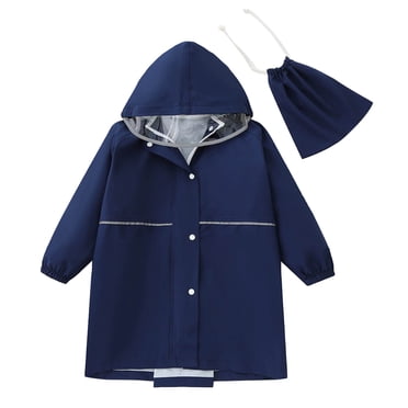 Dvkptbk Imperméable pour Tout-Petits Couleur Unie Garçons Filles Poncho de Pluie Léger Imperméable Veste de Pluie Enfants Imperméable à Capuche Manteau 6 Ans