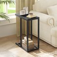 thumbnail image 2 of Patiojoy C-shaped End Table Modern Sofa Side Table with Adjustable Foot Pads, 2 of 9