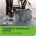 thumbnail image 4 of Greenworks 80V 24'' Dual Stage Snow Thrower (Tool Only), 4 of 9