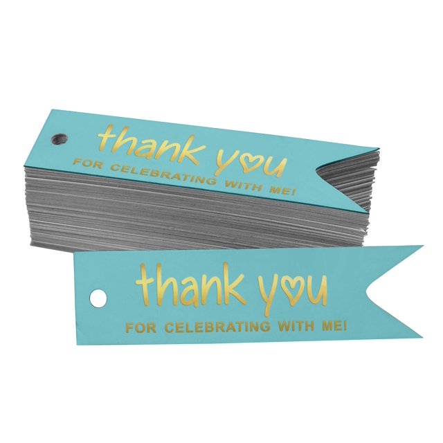 Inkdotpot Real Gold Foil Thank You For Celebrating With Me Birthday Tags Favor Hang Paper Tags 50 Pieces