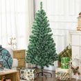 thumbnail image 2 of HOMCOM Arbre de Noël Artificiel de 6 Pieds avec Branches Réalistes Vert, 2 of 10