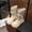 White, variant on Elvqul Girls Boots,Shoes for Girls,Winter Zipper Riding Boots Butterfly Fleece Faux Leather Size 9.5 Girls