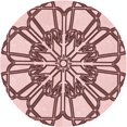 thumbnail image 1 of Ahgly Tapis Rond Lavable en Machine Intérieur Transitionnel Rose Clair, 3 Pieds Rond, 1 of 7