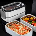 thumbnail image 1 of Heated Lunch Box Double Layers Insulated Lunch Container Leak-Proof Thermal Bento Box Every Parts Detachable Meal Heater with Handle, 1 of 9