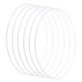 thumbnail image 1 of Unique Bargains 16 Inch Round Dream Catcher Rings, 6 Pcs Metal Christmas Macrame Wreath Floral Ring Hoop, White, 1 of 7