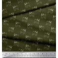thumbnail image 2 of Soimoi Moss Georgette Fabric Pug Dog Decor Fabric Printed Yard 42 Inch Wide, 2 of 3