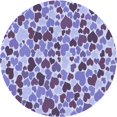 thumbnail image 1 of Ahgly Company Machine Washable Indoor Round Transitional Purple Amethyst Purple Area Rugs, 7' Round, 1 of 7