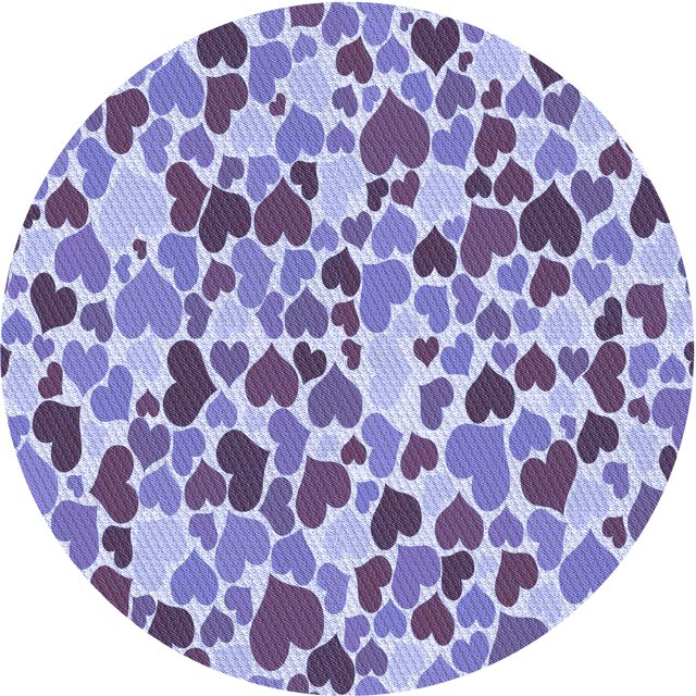 Ahgly Company Machine Washable Indoor Round Transitional Purple Amethyst Purple Area Rugs, 7' Round