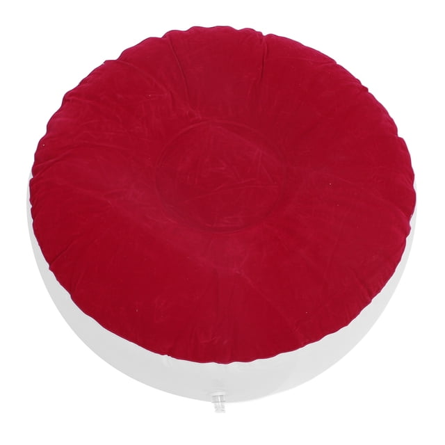Pouf Ottoman, Pouf d'Extérieur, Repose-Pieds Gonflable, Tabouret Floqué Gonflable Polyvalent Léger Rond Portable Tabouret Gonflable pour Voyage Camping Activités de Plein Air