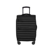 iFLY Fibertech 20" Carry-On Softside Spinner Luggage, Lightweight Travel Suitcase, Black