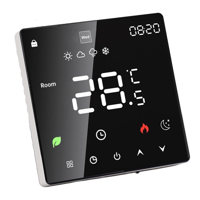 Smart Programmable Thermostat LCD Display Energy Saving Wide Compatibility, Precise Temperature Control For Hydronic Boiler