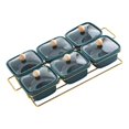 thumbnail image 2 of fastboy Snacks Platter Tray w/ Lid Serving Storage Snacks Appetizers Nuts Easy Bowl Green Set 6, 2 of 6