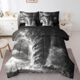 thumbnail image 1 of 3D Tornado Comforter Set 7-Piece Horror Disaster Pattern Bedding Set Full Size, Tornado Storm Lightning Comforter + Flat Sheet + Fitted Sheet + 2 Pillowcases + 2 Throw Pillow Covers, 1 of 5