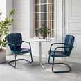 thumbnail image 2 of Crosley Furniture Ridgeland 3 Piece Metal Outdoor Bistro Set in Navy Gloss, 2 of 8