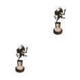 thumbnail image 2 of Transemion Stainless Steel Classic Pattern Candle Holders With Vivid Images For Halloween Decor Spooky B 2Set, 2 of 6