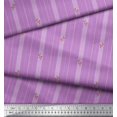thumbnail image 3 of Soimoi Rayon Fabric Artistic Floral & Stripe Decor Fabric Printed Yard 42 Inch Wide, 3 of 3